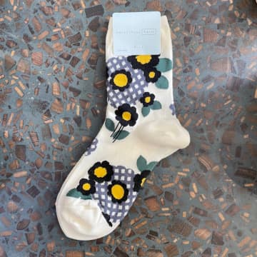 Hansel From Basel Constance Floral Crew Sock In Flowers