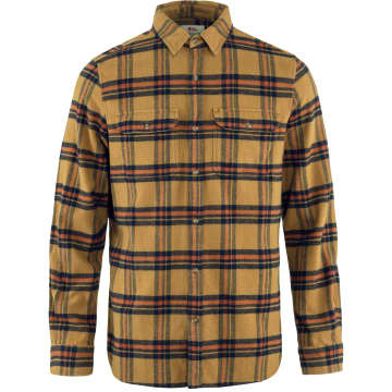 Fjall Raven Buckwheat Brown And Autumn Leaf 232 215 Ovik Heavy Flannel Shirt