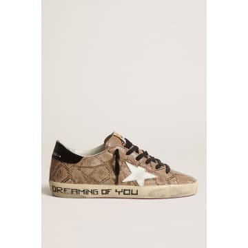 Golden Goose Super Star Snake Printed Leather Upper Leather Star & Shiny Leather Heel Signature Foxi In Brown
