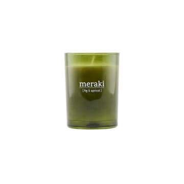 Anorak Meraki Fig And Apricot Large Candle In Green