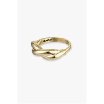 Pilgrim Skuld Twirl Ring In Gold