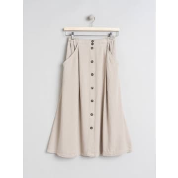 Indi And Cold M Stone Grey Linen Evase Skirt