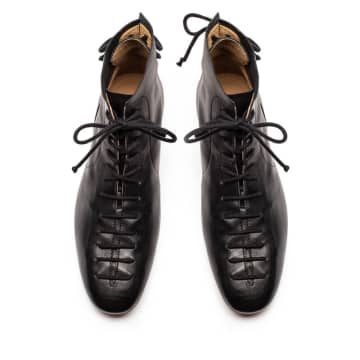 Tracey Neuls Magritte Smoke | Black Lace Up Leather Boots