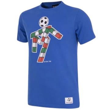 Copa Football Copa Italy 1990 World Cup Ciao Mascot Blue T-shirt
