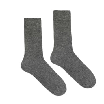 Klue France Klue Organic Cotton Solid Colour Socks In Grey Size Eu 41-46 Uk 7-11.5