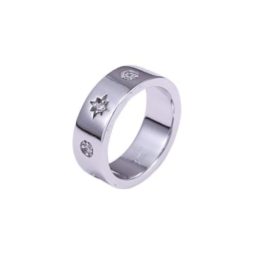 Icandi Rocks Silver Chloe Ring In Metallic