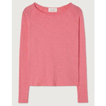 Anorak American Vintage Sonoma Cotton Long Sleeve T-shirt Top Petunia Vintage Pink