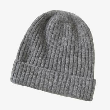 Pur Schoen Soft Beanie Made From Cashmere Wool In Grey/grey