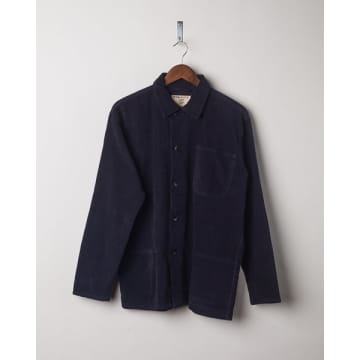 Uskees Men's Organic Buttoned Cord Overshirt In Blue