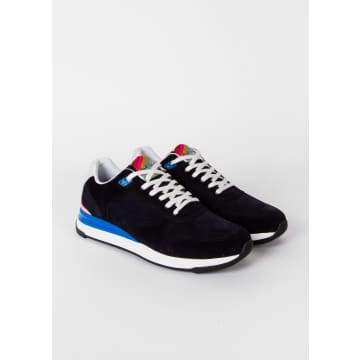 Shop Paul Smith Navy Ware Trainers In Blue