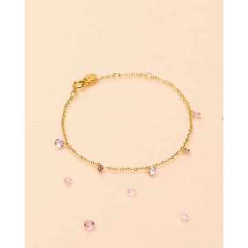 Une A Une Bracelet 5 Gouttes Rhodolite/pink