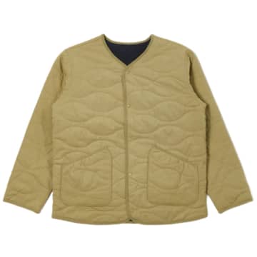 Universal Works Liner Jacket In Olive Quilt Cotton In Green