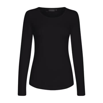 Fransa Kasic Long Sleeved T-shirt In Black
