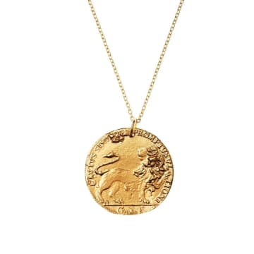 Shop Alighieri Il Leone Medallion Necklace