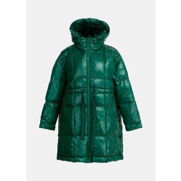 Essentiel Antwerp Dark Green Carlos Hooded Puffer Coat