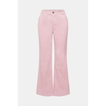 Esprit Wide Cord Trousers In Pink