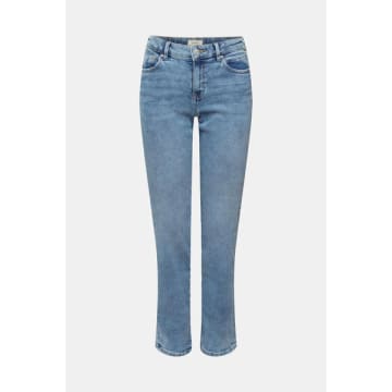 Esprit High Rise Straight Jeans In Light Wash
