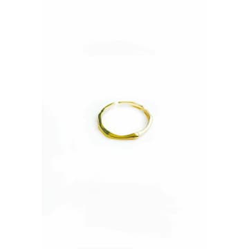 Formation Hammered Stacker Ring In Gold