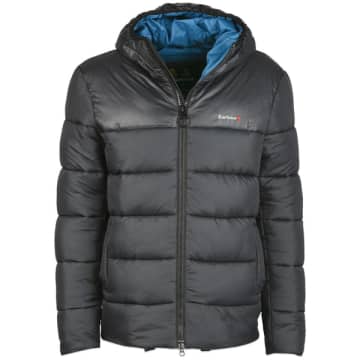 Barbour Dew Point Baffle Quilted Jacket In Black