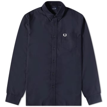 Fred Perry Authentic Oxford Shirt Light Navy In Blue