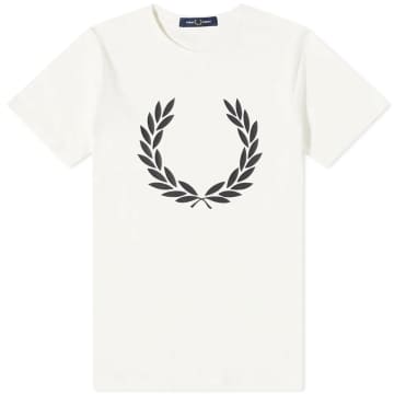 Fred Perry Laurel Wreath Graphic Print Tee Snow White