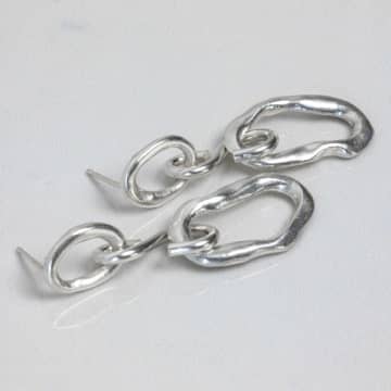 Wild Nora Helena Earrings | Silver In Metallic
