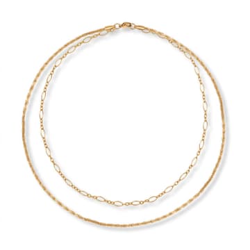 Julia Davey Gold Delicate Layered Chain Necklace By Weathered Penny