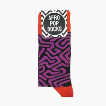 Afropop Socks Roots Purple & Orange Socks