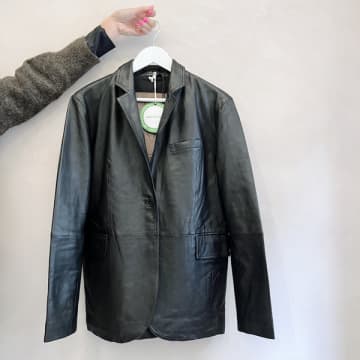 Mdk Leather Celaya Classic Blazer In Black