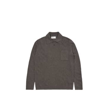 Universal Works Loose Polo Wool Cashmere Mix In Grey