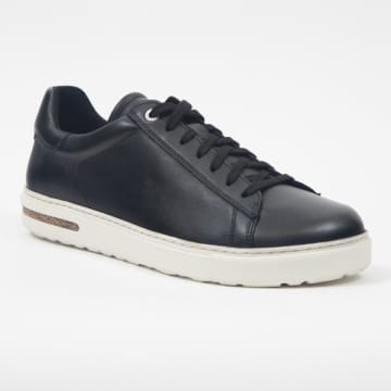 Shop Birkenstock Natural Leather Bend Low Sneaker In Black