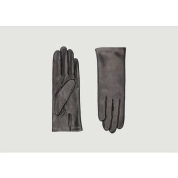 AGNELLE KATE SILK-LINED LEATHER TACTILE GLOVES