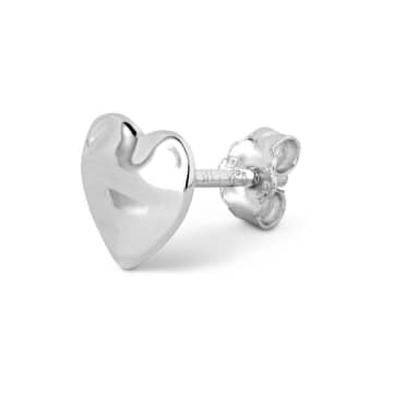 Lulu Copenhagen Melted Heart Earring- Silver 1pcs In Metallic