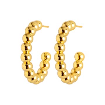 Lulu Copenhagen Large Gold Colour Balls Earrings