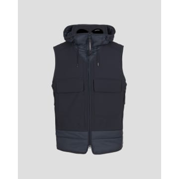 C.p. Company Outerwear Vest In Cp Shell - R Mixed In Blue