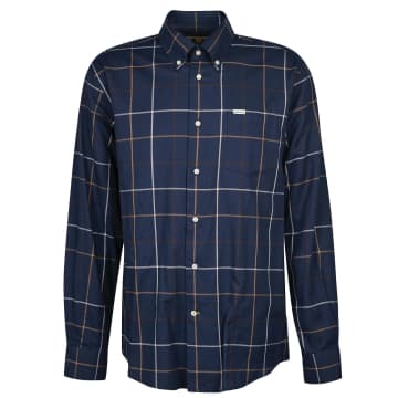 Shop Barbour Dunmore Regular Fit Shirt Navy In Blue