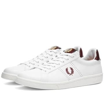 Fred Perry B721 Leather Tab White