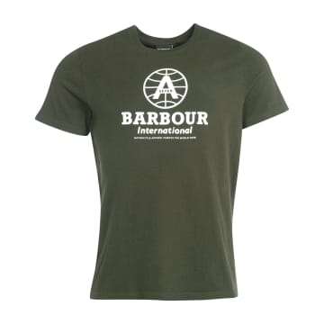 Shop Barbour International Archive A7 T-shirt Forest