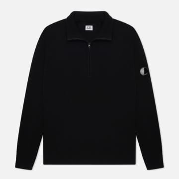 C.p. Company Knitwear Polo Collar Lambswool Black