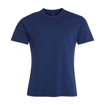 Shop Barbour Garment Dyed T-shirt Navy In Blue