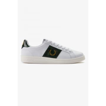 Shop Fred Perry B721 Leather Branded White