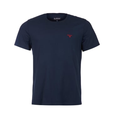 Shop Barbour Sports T-shirt Navy In Blue