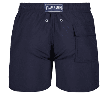 Shop Vilebrequin Moorea Swim Short Solid Navy Blue