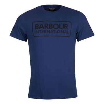 Barbour International Essential Large Logo T-shirt Regal Blue