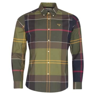 Barbour Sutherland Tailored Shirt Classic Tartan In Green