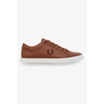Fred Perry Baseline Leather B1228 Tan In Neutrals