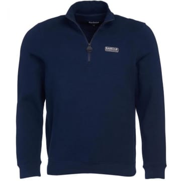 Barbour Essential Half Zip Sweatshirt Navy In Blue