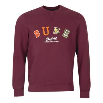 Shop Barbour International Duke Origin Sweatshirt Merlot