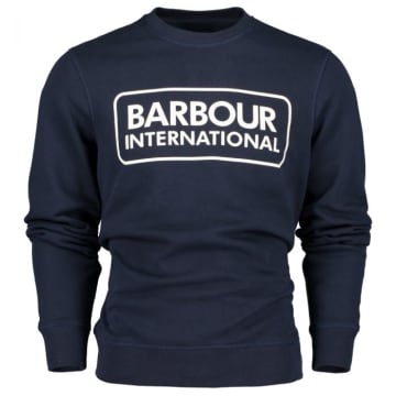 Barbour Large Logo Sweatshirt Navy In Blue