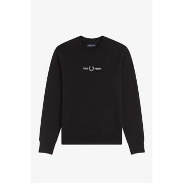 Fred Perry Embroidered Sweatshirt Black